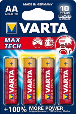 Varta Batteri AA/LR6 Max Tech i gruppen BATTERIER / VRIGA BATTERIER / AA / AAA / 9V - BATTERIER hos TH Pettersson AB (30-VAR LR6 M)